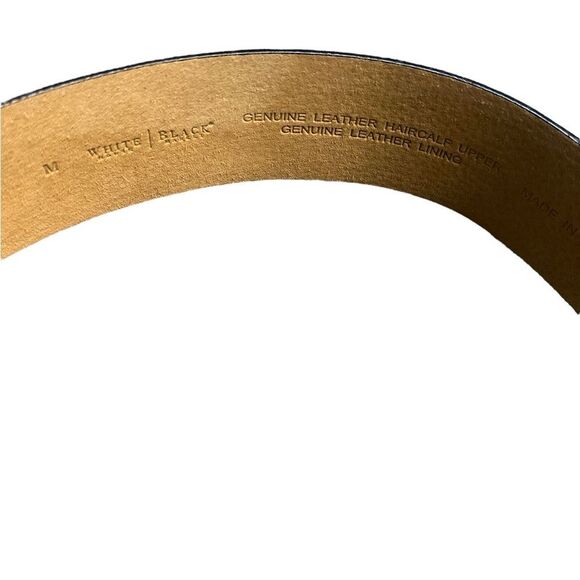 WHBM Leopard Print 2” Wide Width Leather & Calf Hair Statement Belt Size Medium - Picture 7 of 11